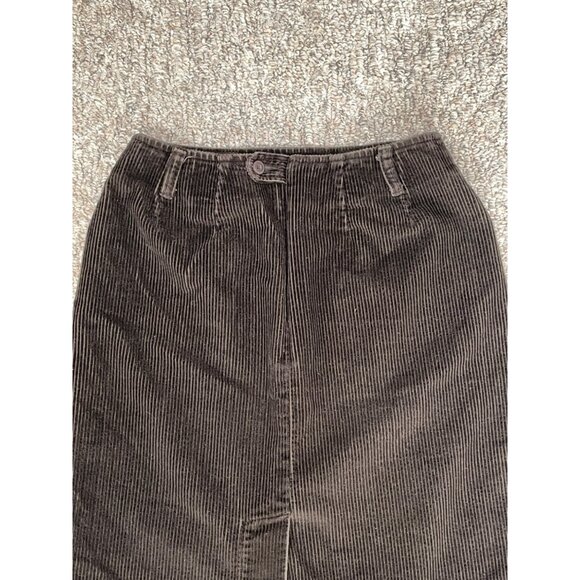 VTG Eddie Bauer Corduroy  Mini Skirt Womens 6  Brown with Pockets 19 inch - Picture 5 of 7